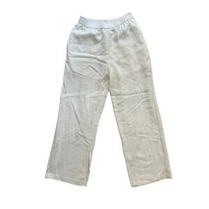 Urban Revivo White Pull On Elastic Waist‎ Pants size 6